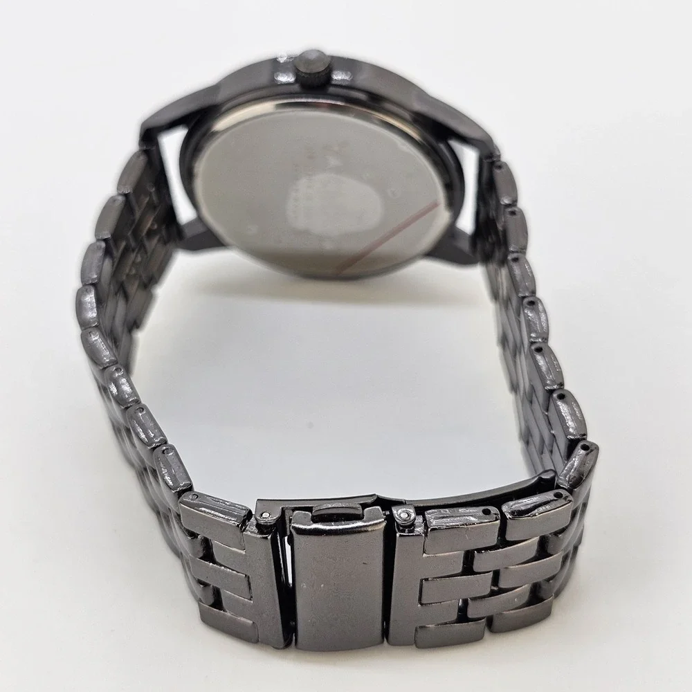 Men's Analog Watch 42MM Black Dial Black Bracelet Band 8